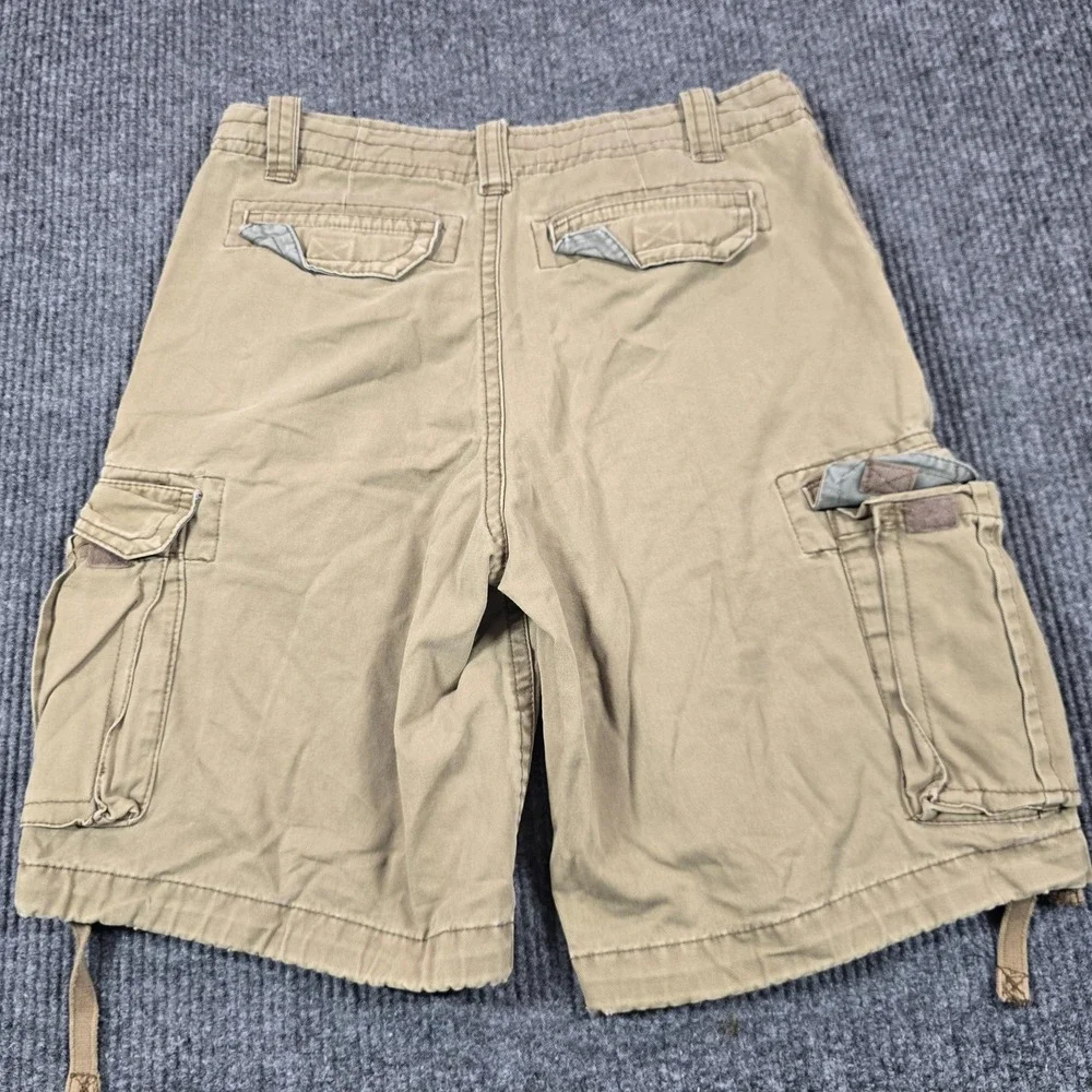 Vintage Aeropostale Cargo Shorts Mens 31 Beige‎ Relaxed Fit Multi Pocket 90s Y2K